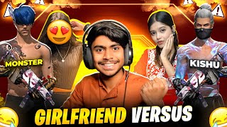 Monster Vs Kishu 🤣 Fighting For Girlfriend Eliza And Emma 1 vs 1 🔥  Garena Free Fire [upl. by Thatcher]