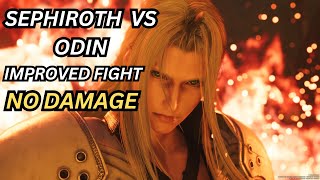 FFVII Rebirth Sephiroth vs Odin No Damage Improved Fight [upl. by Ahselef101]