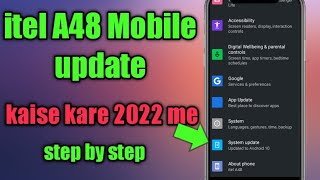 itel A48 mobile update kaise kare  how to itel A48 Mobil update [upl. by Ellata]