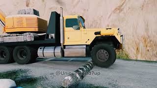 Truck Vs Speed Bumps Ultra HD 4K subscribe viralvideo uniqueworld7up [upl. by Odin]