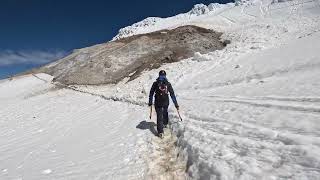 Mt Hood Hogsback to the start of the headwall 4K [upl. by Nesnah]