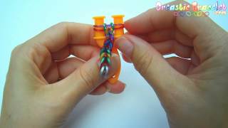 Tutoriel Creastic Bracelet chevron mini loom [upl. by Ahsuatan198]