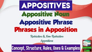 What is an Appositive Phrase  Restrictive amp Nonrestrictive Appositives  Noun in Apposition [upl. by Alfonso]