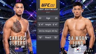 CARLOS ULBERG VS DA WOON JUNG FULL FIGHT UFC 293 [upl. by Arec]