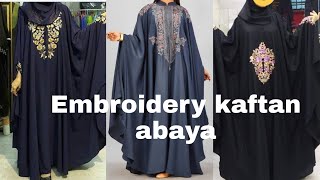 latest EMBROIDERY womenIrani Burqa Irani kaftan abaya designbutterfly abaya [upl. by Kaplan]