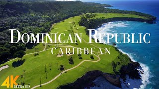 FLYING OVER DOMINICAN REPUBLIC 4K UHD  Relaxing Music Along With Beautiful Nature Videos  4k [upl. by Karlotta]