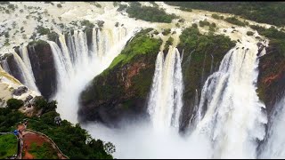 Jog Falls  2019  Aerial Film  Karnataka One State Many Worlds [upl. by Isleana469]