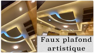 Décoration faux plafond salon en plâtre salamprostaff [upl. by Thorlie]