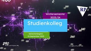 Studienkolleg Wintersemester 2023  24 [upl. by Haden381]