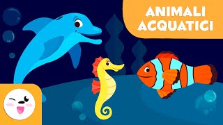 Animali acquatici per bambini  Vocabolario per bambini [upl. by Yecam4]