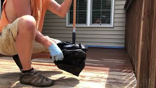 Staining a Deck  Pittsburgh Paramount Stain [upl. by Lyrej840]