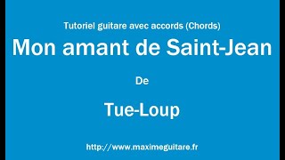 Mon amant de Saint Jean Tue Loup  Tutoriel guitare avec partition en description chords [upl. by Inalak]