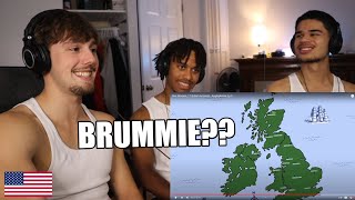 Americans React to 17 British Accents [upl. by Nylarat]