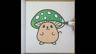 🎨🌈Coloring Kawaii Mushroom Mouse💚🐭🍄 [upl. by Busiek]