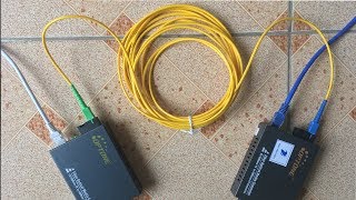 Convert Ethernet to Fiber using One optical fiber  NETVN [upl. by Nirtiac]