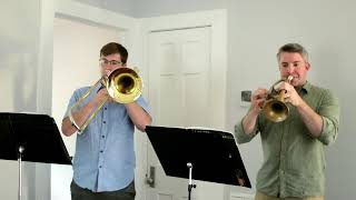 J S Bach  Invention No 1 arranged for trumpet and trombone [upl. by Christalle]