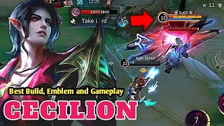 Buffed Cecilion Best Build Emblem and Gameplay  Top Global Build [upl. by Ltihcox]