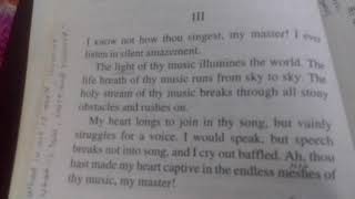 Gitanjali  Song III 3 đź™‡Rabindranath Tagore đź™ŹSong Offerings  Gitanjali [upl. by Yeldoow]