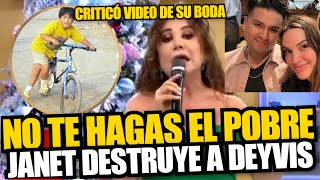 Janet Barboza critica a Deyvis Orosco por video sobre su boda “No ha sido un niño pobre” [upl. by Kosaka]