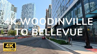 4K Drive From Woodinville to Bellevue  Washington USA [upl. by Fleda]