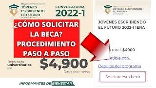 Cómo Solicitar la Beca Jóvenes Escribiendo el Futuro 2022I 1ERA Apoyo de 4900 SUBES CNBBBJ [upl. by Jeth281]