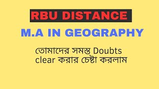 RBU Distance pg admission in 20232024 session direct admission class time class schedule etc [upl. by Tamsky746]