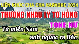 Liên Khúc Cha Cha Cha Thương Nhau Lý Tơ Hồng  Karaoke Tone Nữ  Karaoke Tuyệt Phẩm [upl. by Fernandes]