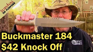 Ramster Survival Kit Knife  42 Buckmaster 184 Copy  The Rambo Survival Knife Project [upl. by Enilegna]