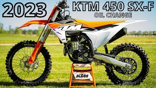 The BEST 2023 KTM 450 SXF Oil Change video on YOUTUBE [upl. by Atinehc]