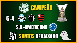 BRASILEIRÃO  PALMEIRAS campeão  SANTOS rebaixado [upl. by Blumenthal]