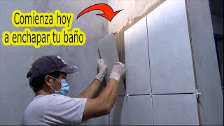 DIA 1 desde cero como enchapar cerámicosmayólicas en baño [upl. by Lorelie]