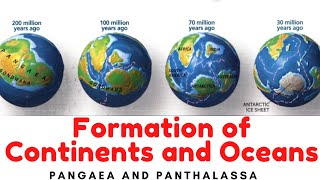 FORMATION OF CONTINENTS amp OCEANS  History of Earth  Pangaea and Panthalassa  What if [upl. by Chappelka858]