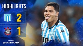 RACING vs CORINTHIANS  HIGHLIGHTS  CONMEBOL SUDAMERICANA 2024 [upl. by Mellette]