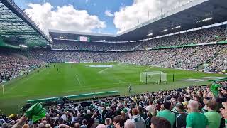 Amazing Atmosphere  60000 Celtic Fans singing Grace  Celtic vs Aberdeen 20 [upl. by Winton]