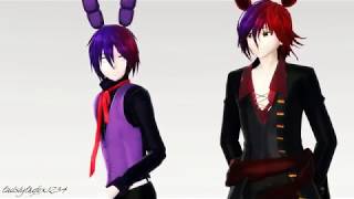 MMD X FNaF  BOOM x4 Foxy X Bonnie [upl. by Macario690]