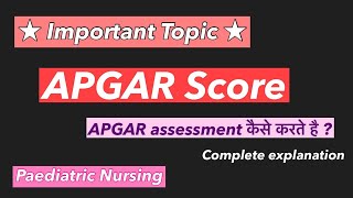 APGAR Score  APGAR score in hindi apgar [upl. by Yknip]