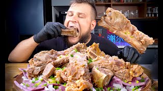 НЕ БЕШ И НЕ ХИНКАЛ РЕБРА И КЛЕЦКИ ИЗ БАТАТА ASMR MUKBANG АСМР МУКБАНГ 먹방 大食い たべる 谢尔盖 [upl. by Nyladnarb962]