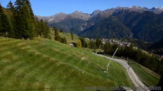 Seilbahn Fliegen in Serfaus 2011 serfaus cable car [upl. by Lleznov260]