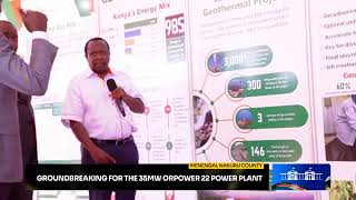 Building bridges as groundbreaking for the 35MW Orpower 22 Power Plant MenengaiNakuru commences [upl. by Alekim]