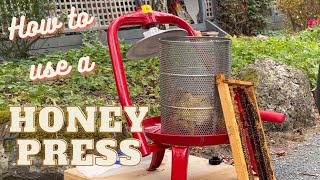 Beekeeping Top tips on how to use a honey press Harvesting Honey [upl. by Neelat141]