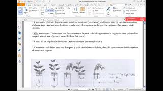 2eme Année SNV – Physiologie Végétale – partie 01 [upl. by Edieh]