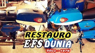 Restauro Mota EFS DUNIA 220ML Motor Casal 50cc 4vel 52cv de 1976 Bela Restauração KTM Laranjinha [upl. by Fai194]