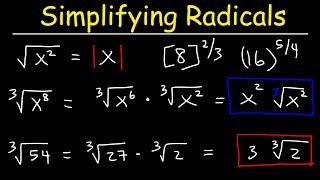 Simplifying Radicals [upl. by Aleira]