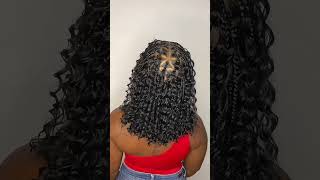 Deep wave knotless boho box braids bob4B hairstyles for black girls protective styling braids [upl. by Buck]