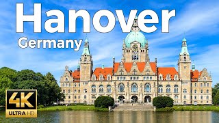 Hanover Germany Walking Tour 4k Ultra HD 60fps – With Captions [upl. by Atsirk]