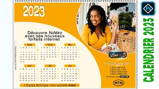 Tuto BOY Comment faire un calendrier 2023 sur Photoshop [upl. by Nosittam413]