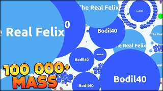 CRAZY MODDED AGARIO WITH UNLIMITED SPLITTING AND 100 000 MASS COMBINED  CUSTOM AGAR Agario 89 [upl. by Awjan]