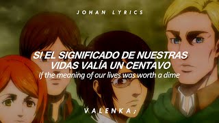 Shingeki No Kyojin  OST  TheDOGS  Sub Español amp Lyrics AMV ft JohanL1454 [upl. by Matti249]