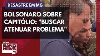 Desastre em MG Bolsonaro fala sobre Capitólio em coletiva [upl. by Mozelle144]