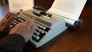 1972 Royal Mercury typewriter at work [upl. by Yttisahc974]